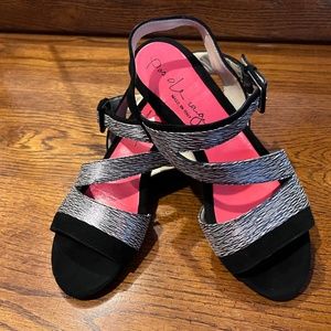 Pas De Rouge Wedge Sandals